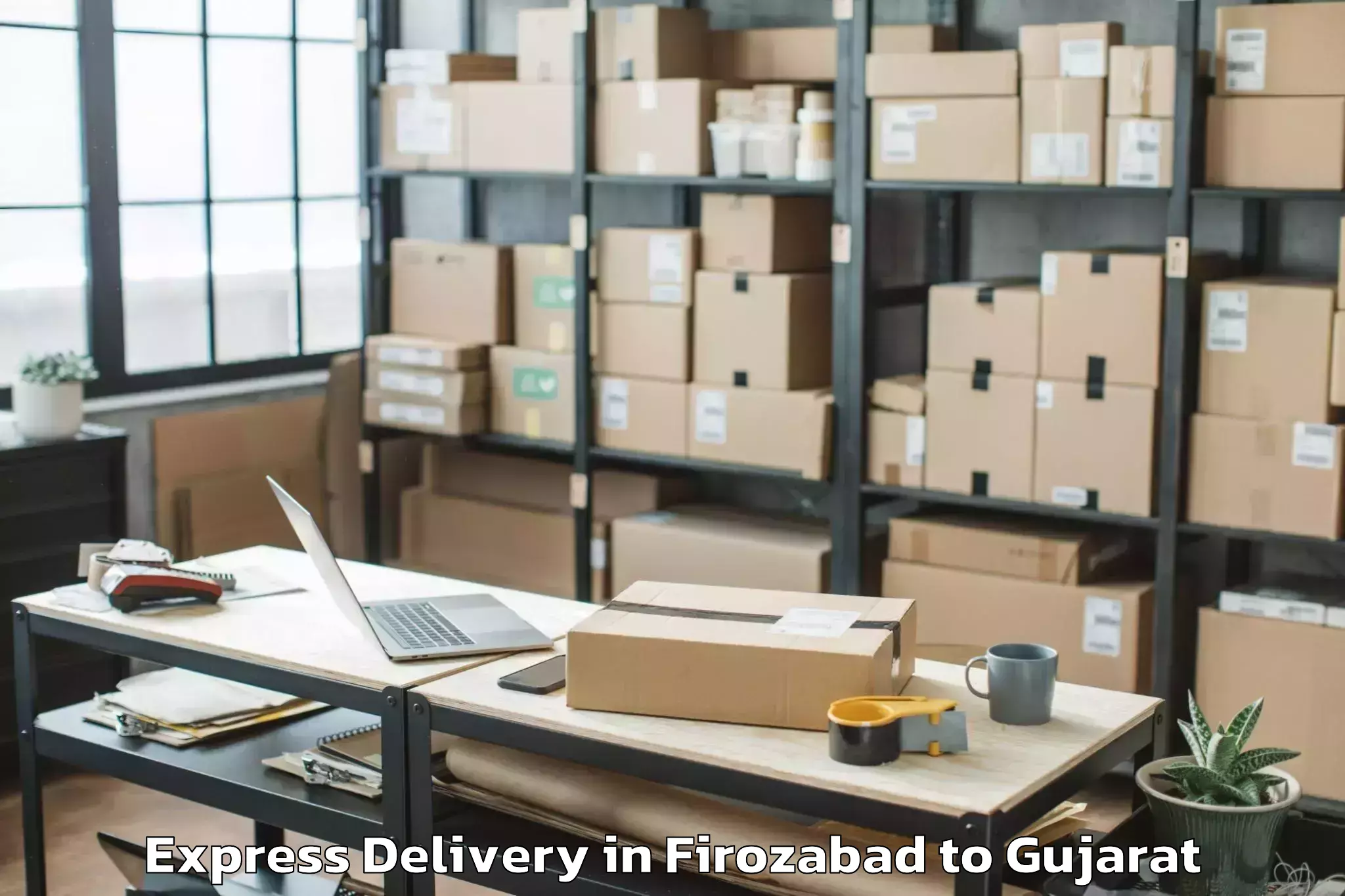 Expert Firozabad to Dhasa Express Delivery